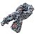 Louis Vuitton Rose Pattern Blue Scarf