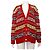 Gucci Rebeca oversized de lana a rayas roja