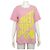 Gucci Rosa Baumwoll-T-Shirt mit Logo für Damen