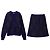 Burberry Set Gonna e Cardigan in Lana Argyle Marrone
