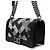 Chanel Borsa a tracolla e crossbody Boy Medium in pelle verniciata nera con paillettes e catena argentata Nero - vista 3