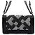 Chanel Borsa a tracolla e crossbody Boy Medium in pelle verniciata nera con paillettes e catena argentata Nero - vista 5