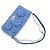 Miu Miu Borsa a tracolla in rafia blu con fiore di cristallo e catena argentata - vista 11
