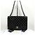 Chanel Borsa a spalla classica in pelle verniciata tono argento Nero - vista 2