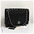 Chanel Borsa a spalla classica in pelle verniciata tono argento Nero - vista 5