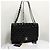 Chanel Borsa a spalla classica in pelle verniciata tono argento Nero - vista 7