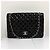 Chanel Borsa a spalla classica in pelle verniciata tono argento Nero - vista 8