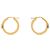 Céline Boucles d'oreilles Triomphe Sparkle Hoop Strass Laiton Finition Or