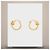 Céline Boucles d'oreilles Triomphe Sparkle Hoop Strass Laiton Finition Or - vue 5