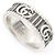 Gucci Anello largo GG Marmont in argento - vista 5
