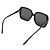 Gucci Black Rectangular Square Gold GG Logo Women's Sunglasses - view 3