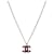 Chanel Collana CC Argento Rosa  - vista 1