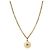Chanel Goldkette mit CC-Perlenanhänger Weiß - Ansicht 2