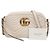 Gucci Borsa a tracolla Small Matelassé in pelle GG Marmont White Bianco