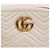 Gucci Borsa a tracolla Small Matelassé in pelle GG Marmont White Bianco - vista 4