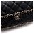 Chanel Borsa a tracolla in pelle d'agnello nera con logo CC dorato, patta, perle e catena dorata Nero - vista 10