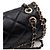 Chanel Borsa a tracolla in pelle d'agnello nera con logo CC dorato, patta, perle e catena dorata Nero - vista 12
