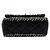 Chanel Borsa a tracolla in pelle d'agnello nera con logo CC dorato, patta, perle e catena dorata Nero - vista 8