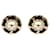 Chanel Orecchini rotondi CC Gold Nero  - vista 1