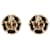 Chanel Orecchini rotondi CC Gold Nero  - vista 3