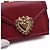 Dolce & Gabbana Picca borsa Devotion con manico superiore e logo cuore in vitello rosso - vista 10