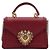 Dolce & Gabbana Picca borsa Devotion con manico superiore e logo cuore in vitello rosso - vista 2