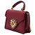 Dolce & Gabbana Picca borsa Devotion con manico superiore e logo cuore in vitello rosso - vista 3
