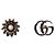 Gucci Double Flower Silver Earrings