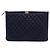 Chanel Clutch Boy Large in pelle di agnello blu navy - vista 2
