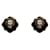 Chanel Orecchini Heart CC Gold Nero - vista 3