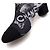 Chanel Stivaletti in camoscio blu navy Graffiti con logo CC - vista 10