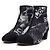 Chanel Stivaletti in camoscio blu navy Graffiti con logo CC - vista 3