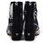 Chanel Stivaletti in camoscio blu navy Graffiti con logo CC - vista 5