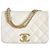 Chanel Borsa a patta CC White Gold Hardware Bianco