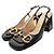 Gucci Scarpe Slingback con Morso Dorato Nero