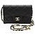 Chanel Classic Black Caviar Gold Mini Gürteltasche mit Kette Schwarz