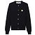 Comme Des Garcons Cardigan mit goldenem Herz-Patch