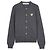 Comme Des Garcons Cardigan mit goldenem Herz-Patch Braun