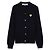 Comme Des Garcons Cardigan mit goldenem Herz-Patch Schwarz