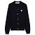 Comme Des Garcons Cardigan mit goldenem Herz-Patch Schwarz - Ansicht 7