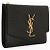 Saint Laurent Cartera tri-fold Iconic de cuero negro - vista 3