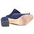 Tory Burch Mules e pantofole platform con zeppa in camoscio Blu - vista 5