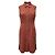 Burberry Vestido sin mangas a cuadros rojo coral Castaño