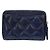 Chanel Zip-Kartenetui aus Kaviarleder in Navy Blau - Ansicht 3