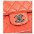 Chanel Gesteppte Top-Handle Tote Bag aus Lammleder in Orange - Ansicht 13