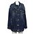 Dolce & Gabbana Chaqueta de denim de algodón azul con cristales para mujer