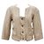 Chanel Beige Jacke mit Goldgarn Orange - Ansicht 4