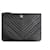Chanel Clutch con Borchie Chevron Nera Nero  - vista 1