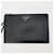 Prada Clutch con logo Triangle Nero  - vista 2
