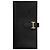 Trim Hermès Carteira longa Stamp Black com acabamento dourado